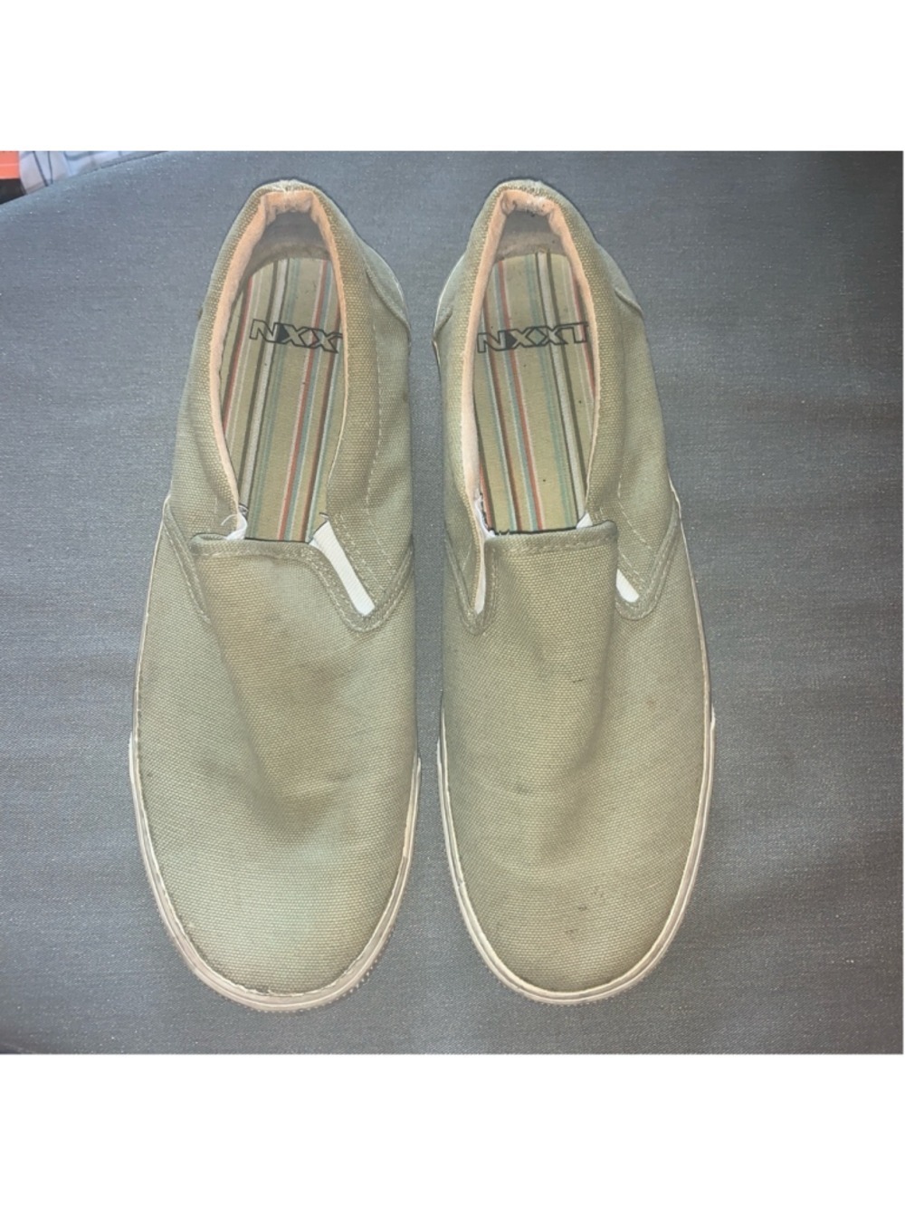 Men's NXXT Slip-On Sneakers Size 12 Green Casual Shoes